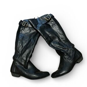 Fergalicious Midnight Black Over the Knee Boots